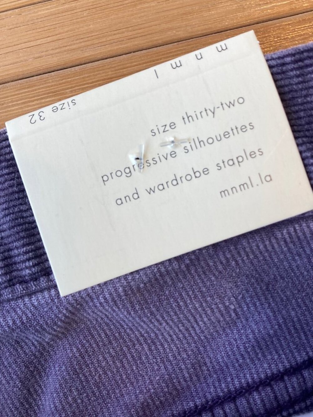 MNML B428 Corduroy Flare Pants Button Fly Mens 32 Purple Two Tone NWT - Picture 6 of 14
